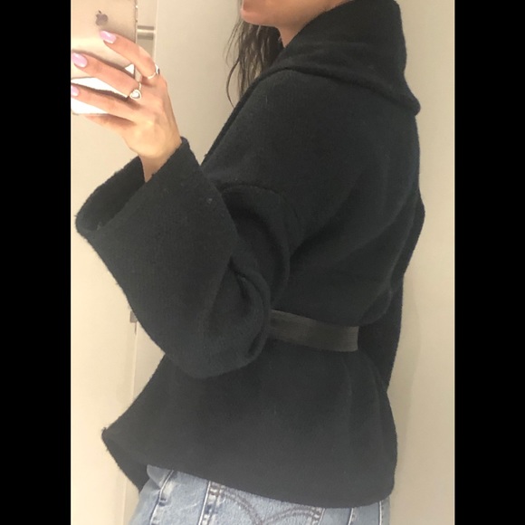 Gorgeous Dolman Sleeved Dark Teal Coat - Picture 6 of 7